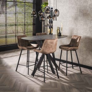 LifestyleFurn Deens Ovale Bartafel 'Kora' Keramiek look