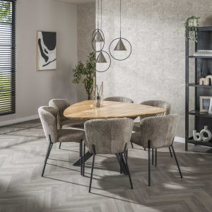 LifestyleFurn Driehoekige Eettafel 'Zoua' Acaciahout