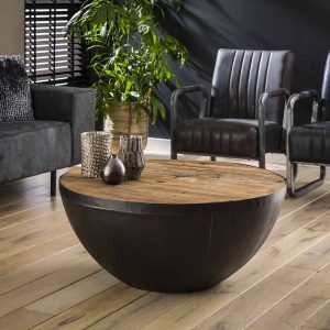 LifestyleFurn Salontafel 'Raft' kleur Zwart / Naturel