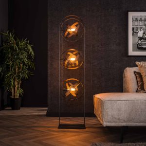 LifestyleFurn Vloerlamp 'Denton' Artic black