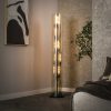 LifestyleFurn Vloerlamp 'Wessley' Amber glas en Artic black