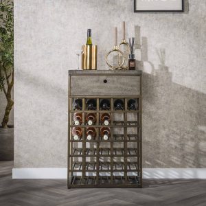 LifestyleFurn Wijnkast 'Dishon' Antiek Brass