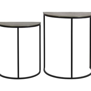 Light & Living Bijzettafel 'Peto' Set van 2 stuks 40x23x49+