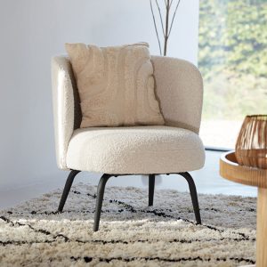 Light & Living Fauteuil 'Dieyda' Bouclé