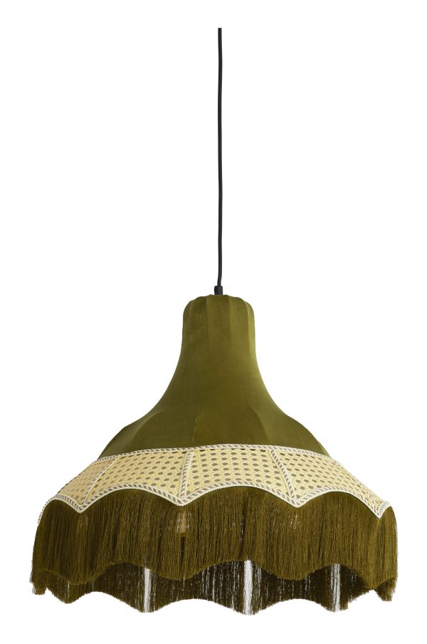 Light & Living Hanglamp 'Mizia' Velvet en webbing