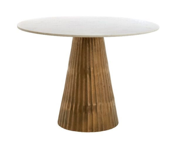 Light & Living Ronde Eettafel 'Leyda' Wit Marmer