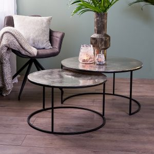 Light & Living Salontafel 'Thizas' Set van 2 stuks