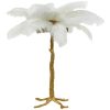 Light & Living Tafellamp 'Feather' kleur Wit