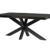 Livingfurn Eettafel 'Norris Spider' Mangohout en staal