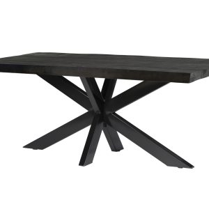 Livingfurn Eettafel 'Norris Spider' Mangohout en staal