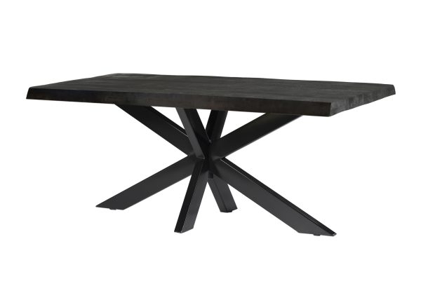 Livingfurn Eettafel 'Norris Spider' Mangohout en staal