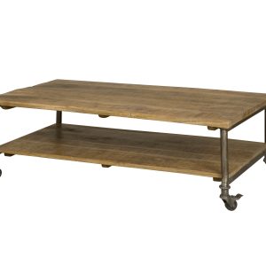 RENEW Salontafel 'Callum' met wielen 125 x 70cm