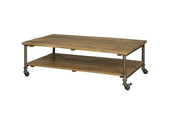 RENEW Salontafel 'Callum' met wielen 125 x 70cm