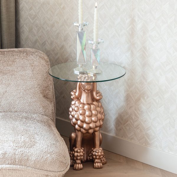 Richmond Ronde Bijzettafel 'Poodle' Glas