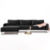 Sohome Loungebank 'Kimberley' Velvet-Antraciet-Links