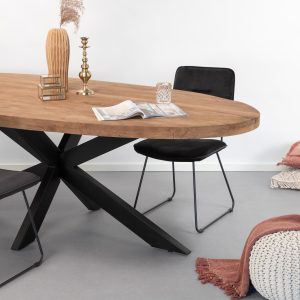 Sohome Ovale Eettafel 'Yannick' Mango met staal