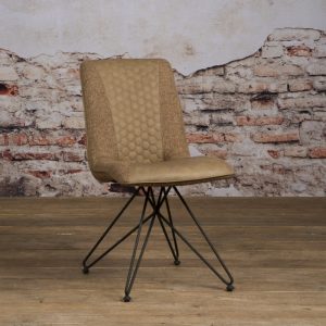 Tower Living Eetkamerstoel 'Capri' kleur Vintage Brown