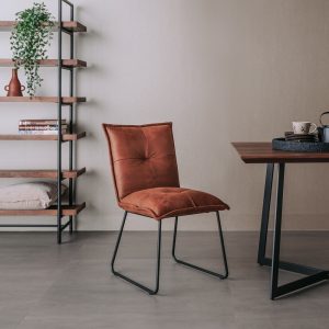 Tower Living Eetkamerstoel 'Seda' kleur cognac