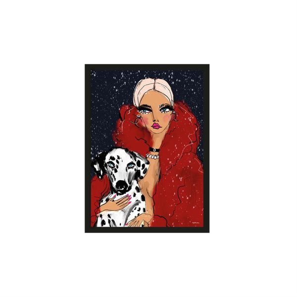 Urban Cotton Artprint 'Dotted Doggy' 50 x 70cm