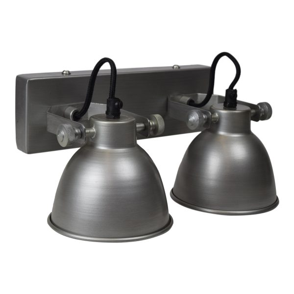 Urban Interiors Wandlamp 'Industrial double' kleur zink