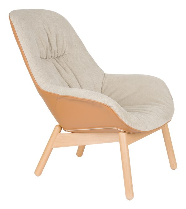 ZILT Fauteuil 'Latyra' Lederlook en stof