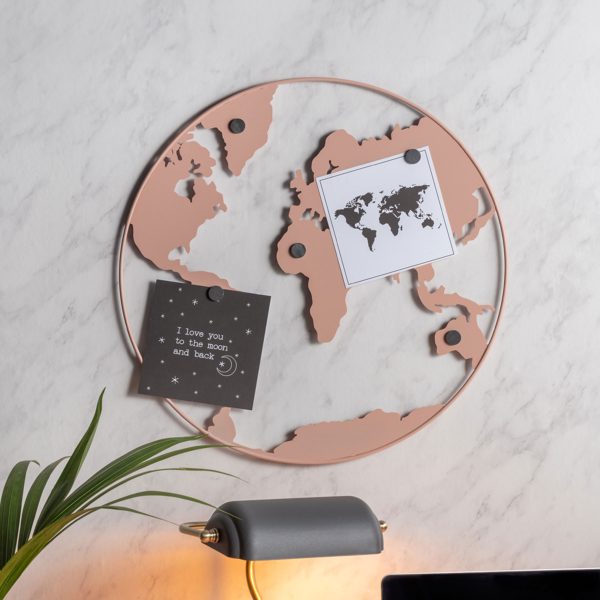 present time Memobord 'World Map' ø50cm