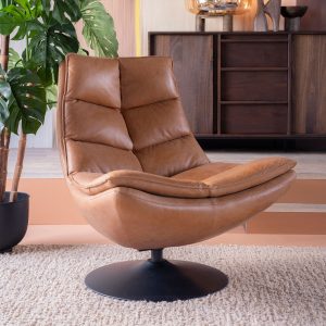 Eleonora Draaifauteuil 'Sven' Leder